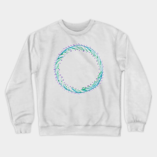 Turquoise wreath Crewneck Sweatshirt by feafox92